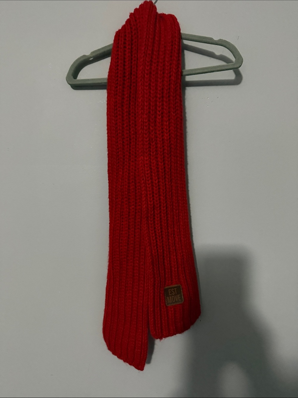 Red Ribbed Knit Scarf - kid - Picture 1 of 1